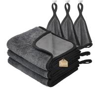 WUFANC 3 Pièces Chiffon Microfibre Voiture - 60 cm x 40 cm Microfibre Sechage Voiture, Perdent Pas de Peluches, Très Absorbants - Chiffon Micro Fibre pour Nettoyer Voitures, Motos, Fenêtres et Vitres