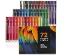 WUFANC - 72 Crayon de Couleurs Professionnel, Avec Boîtier de Transport- Set de 72 Couleurs Uniques, Ensemble de Crayons de Crayons de Couleur pour Adultes Enfants Débutants