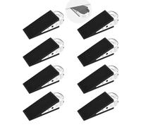 WUFANC 8 Pièces Cale Porte Sol Caoutchouc, Bloque Porte Sol avec Poignée en Acier Inoxydable, Double Face Antidérapante, Cale de Porte Antivol, Convient pour Maison, L'hôtel et Bureau