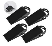 WUFANC Cale Porte Sol 4 Pièces, Bloque Porte Coulissante Avec Poignée En Acier Inoxydable, Bloc Porte Coulissante Convient à Tous les Types de Sols et à Tous les Types de Portes