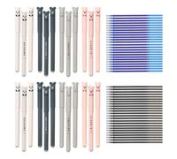 WUFANC Ensemble De Stylos Effaçables - 24 Stylos à Bille Effaçables + 48 Recharges - Stylo Effaçable 0,5 Mm - Stylo Roller Effaçable Pour étudiants Et Enseignants