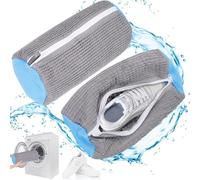 WUFANC Lot de 2 Sac Lavage Chaussures Machine à Laver, Réutilisable Sac de Lavage pour Chaussures Nettoyage à 360°, Laundry Shoe Bag pour Machine à Laver, Protection pour Chaussures et Vêtements