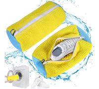 WUFANC Lot de 2 Sac Lavage Chaussures Machine à Laver, Réutilisable Sac de Lavage pour Chaussures Nettoyage à 360°, Laundry Shoe Bag pour Machine à Laver, Protection pour Chaussures et Vêtements