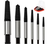 WUFANC Lot d'extracteurs de vis professionnels - Pour vis M4 à M25 - Pour enlever facilement les vis rouillées, fixes ou cassées (noir 6)