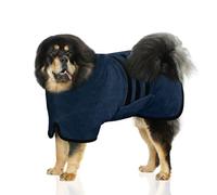 WUFANC Peignoir pour Chien - Microfibre Ultra Absorbant avec Fermeture Velcro et Sangle Ajustable - Serviette Disponible pour Grands, Moyens et Petits Chiens (XXL)