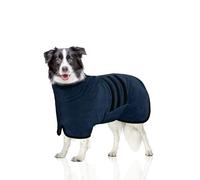 WUFANC Peignoir pour Chien - Microfibre Ultra Absorbant avec Fermeture Velcro et Sangle Ajustable - Serviette Disponible pour Grands, Moyens et Petits Chiens