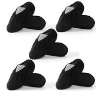 WUFANC Surchaussures Lavable - Surchaussure Réutilisables, Antidérapants et Résistants à l'usure, Couvre-Chaussures Convient Divers Endroits Intérieurs Tels Tapis et Carrelages (5 Paires, Noir)