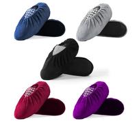 WUFANC Surchaussures Lavable - Surchaussure Réutilisables, Antidérapants et Résistants à l'usure, Couvre-Chaussures Convient Endroits Intérieurs Tels Tapis et Carrelages (Mélanger-5Paires, L)