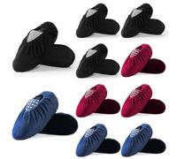 WUFANC Surchaussures Lavable - Surchaussure Réutilisables, Antidérapants et Résistants à l'usure, Couvre-Chaussures Convient Endroits Intérieurs Tels Tapis et Carrelages (Mélanger-10Paires, L)