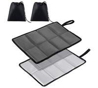 WUFANC Tapis De Sol Camping 2 Pièces, Coussins D'extérieur avec 2 Sacs De Rangement, Pliables, Résistants à L'humidité Et Chauds, Lavables en Machine, Adaptés Aux Pique-Niques, à L'alpinisme