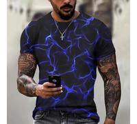WUFANGBU T-Shirt À Manches Courtes T-Shirts pour Hommes À Manches Courtes 3D Impression Rue Homme T-Shirts O-Cou Décontracté Mode Hauts 3XL S34Tx0645