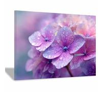 WUFIEA Affiche Décorative Murale Feuilles Vertes Ombre pitié de soi pour Chambre à Coucher Décoration de Salon(violet)-70x100cm Encadrée