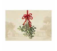 WUFIEA Décoration Murale de Noël sur Toile décoration Murale d'hiver Parasite du gui pour la Maison Le Salon Les Festivals Le Nouvel an Toile(kaki148)-60x80cm Sans cadre