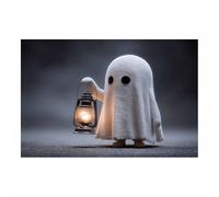 WUFIEA impressions de posters d'Halloween Décoration murale Dark Academia Fantômes tenant une lanterne pour décorer les salons, les bibliothèques,chambres(blanc26)-70x100cm Sans cadre