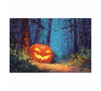 WUFIEA impressions de posters d'Halloween Décoration murale Dark Academia Forêts de citrouilles pour décorer les salons, les bibliothèques,chambres(orange149)-40x60cm Sans cadre