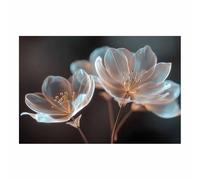 WUFIEA Murale Botanique pour Salle de Bain Comprendre à travers Mural en Toile de Fleur pour Salon Chambre(Couleur champagne couleur)-20x30cm Sans cadre