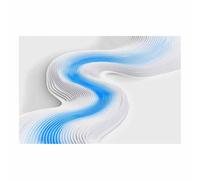 WUFIEA Peinture abstraite sur toile Art Mural Moderne Tourbillon Bleu et Blanc pour Salon Chambre (Bleu et Blanc48-70x100cm Sans Cadre