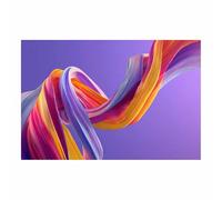 WUFIEA Peinture abstraite sur toile Art mural moderne tourbillon de soie colorée pour salon, chambre (Lila27-60x80cm sans cadre