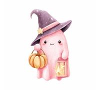 WUFIEA Poster d'horreur classique effrayant - Art mural d'Halloween Esprits tenant un objet Décoration murale sur toile pour salon, chambre à coucher(Gris - Violet clair201)-60x80cm Sans cadre