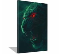 WUFIEA Tableau sur Toile Tigre Murale Art Tigres ombre Peinture Imprimée en HD Salon Chambre Bureau(Multicolore)-20x30cm Encadrée