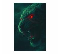 WUFIEA Tableau sur Toile Tigre Murale Art Tigres ombre Peinture Imprimée en HD Salon Chambre Bureau(Multicolore)-20x30cm Sans cadre
