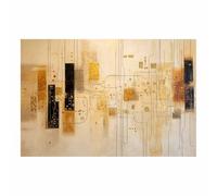 WUFIEA Tableaux abstraits art abstrait moderne composition de motif doré pour salon, chambre décoration moderne pour la maison (gingembre 77-70x100cm sans cadre