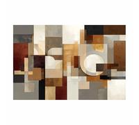 WUFIEA Tableaux abstraits modernes Art abstrait moderne Blocs marron pour salon, chambre à coucher Décoration moderne pour la maison (Kaki104-70x100cm sans cadre