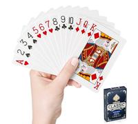 Wugauwor Jeu de Cartes en Plastique Imperméable, Jeux de Cartes à Jouer Plastique Professionnel, Cartes de Poker pour Jeux de Camping, Le Blackjack et Le Bridge, Waterproof Playing Cards, 1 Jeu, Bleu