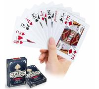 Wugauwor Jeux de Cartes en Plastique, Carte Poker Imperméables, 2 Decks, Jeu de Carte 54, Playing Cards, Carte à Jouer Professionnelle pour Les Jeux de Cartes Tarot, Texas, Hearts, Blackjack, Canasta