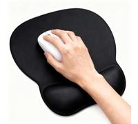 Wugauwor Tapis de Souris Ergonomique avec Support Poignet, Coussin Gel Mousse Mémoire & Base Anti-Dérapante, Mouse Pad Imperméable pour Bureau et Jeu, Travail, Ordinateur, PC, 24x20.5 cm, Noir