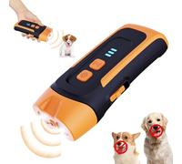 WUGEIN Dispositif anti-aboiement pour chiens, portée de 15,2 m, appareils anti-aboiements rechargeables avec 2 modes, outil de contrôle des aboiements, fréquence humanisée et sûre, efficace pour les