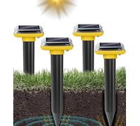 WUGEIN Répulsif à Taupes Solaire,Serpent Taupe Répulsif Ultrasonique,Dissuasion de Taupes pour Jardin Pelouse,Résistant aux intempéries pour Taupe, Serpent, Campagnol, Gopher et Autres Animaux,4 Stück