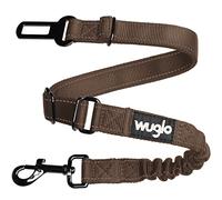 Wuglo Ceinture de Sécurité Chien en Voiture de 30 à 95 cm - Harnais de Voiture Élastique Robuste - Ceintures Durables avec Clip - Ceinture Chien Voiture Universelle (Braun)
