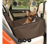 Wuglo Siège Auto Chien Extra Stable et Waterproof - Siège de Voiture renforcé avec 4 Sangles de Fixation et Ceinture de sécurité - Jusqu’à 12 kg pour Petits Chiens