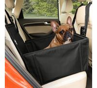 WUGLO Siège auto extra stable pour chien, siège auto renforcé, pour chiens de petite et moyenne taille, avec 4 sangles de fixation, siège auto pour chien de haute qualité et imperméable, pour le siège