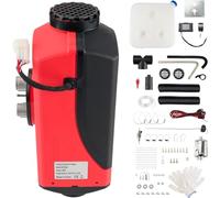 WUGMCNFBC Chauffage Diesel 12 V 5 KW, préchauffage, avec télécommande et Moniteur numérique, pour Garage, Camping-Car, Camping-Car, Camion, remorque, Bateau (Rouge et Noir)