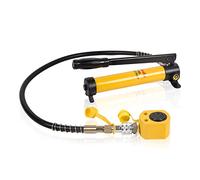 WUGMCNFBC Kit de vérin hydraulique Multi-Sections 10T RMC-101L Course 0,98" + Pompe à Main hydraulique Manuelle CP-180 400cc Kit d'alimentation hydraulique Porta