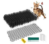 WuGU 15 Pièces Tapis Anti Chat, 20 x 40 cm Pic Anti Chat Chien, Barriere Chats Exterieur, Tapis Répulsif avec Pointes, Répulsif Chien Puissant pour Jardin, Extérieur, Clôtures