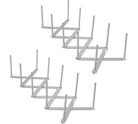 WUGU 2 Pièces Support de Couvercle, Support de Côtes en Acier Inoxydable Réglable Support de Côtes de Rechange Organisateur de Stockage pour Couvercles de Casseroles