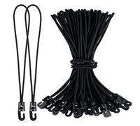 WuGU 30 pièces Tendeurs élastiques avec Crochets, 25cm Crochet Tendeur Elastique Courts, Tendeurs de Bâche Sandow Elastique pour Camping, Bâches, Tente, Bagages