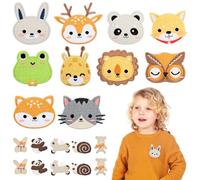 WuGU Patch Thermocollant Enfant, Ecusson Tissus Thermocollant, Animaux Broderie Patch Thermocollant, Ecusson a Coudre Thermocollant Patch Brodé pour Vestes Sacs dos Jeans Couture Réparation Bricolage