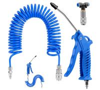 WuGU Soufflette Air Comprimé avec Tuyau Air Comprimé de 5 Mètres, Souffleur Air Comprimé avec Connecteur en T, Kit de nettoyage de pistolet à air pour Camion, Fourgonnette, Camion Lourd