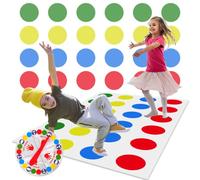 WuGu Twister Jeux pour Enfants & Adultes, Jeu de Societe Fun d'equilibre, Jeux d'anniversaire pour Enfants de 6 Ans, Twister Balance Floor Jeu Pad, Jeux de Fête, Jeu d'Equipe, Jeu de Famille