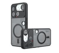 Wuhaizher Magnetic for Nothing Coque mate compatible avec MagSafe Support de chargement sans fil légère hybride rigide PC + TPU souple fine antichoc pour Nothing Phone 3, noir