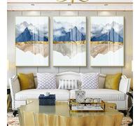 WUHBCZ Affiche Murale Abstraite Moderne en Marbre Reflet de Montagne Paysage Impression sur Toile Art Contemporain Décoration pour Salon Ou Maison-30 * 50cm*3PCS (sans cadre)