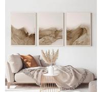 WUHBCZ Affiche sur Toile,Affiches Murales Abstraites Beige et Marron Style Nordique Simples et Neutres sur Toile pour Salon Cuisine Ou Bureau-40 * 60cm-3pcs (impression sans cadre)