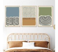 WUHBCZ Affiche sur Toile,Tableau Abstrait Géométrique Moderne sur Toile Affiche Murale Style Minimaliste Nordique Décoration pour Salon Bureau Ou Maison-40 * 50cm-3pcs (impression sans cadre)