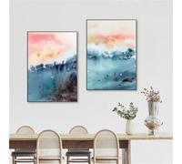 WUHBCZ Art Décor,Tableau Abstrait Coloré sur Toile Grand Format Affiche et Impression pour la Décoration Murale du Salon de la Chambre de la Cuisine Ou du Bureau-30 * 50cm*2PCS (Non encadré)