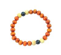 WUHGI Bracelet Bodhi, Bracelet de méditation, Bracelet de prière en Perles de Bois avec Bouddha, Bracelet Chapelet Ajustable pour Hommes et Femmes, Bijoux de Yoga - Rouge