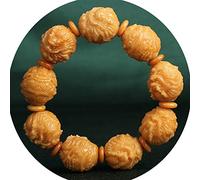 WUHGI Bracelet de Perles de Bouddha, Style tibétain Bouddhiste, orné d'un Motif sculpté représentant Le Dieu de la Richesse (Pi Yao/Pi Xiu). Bijou Unisexe, idéal pour la Saint-Valentin.